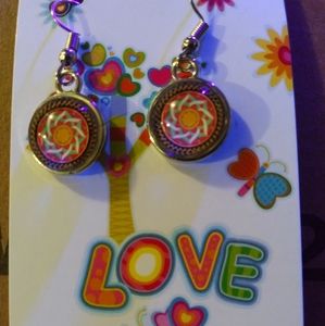 Handmade cabochon earrings